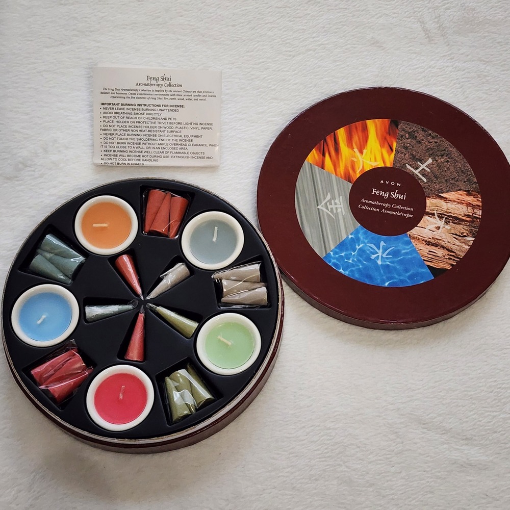 Avon Feng Shui Aromatherapy Collection Candle + Incense Set Zen NEW Discontinued